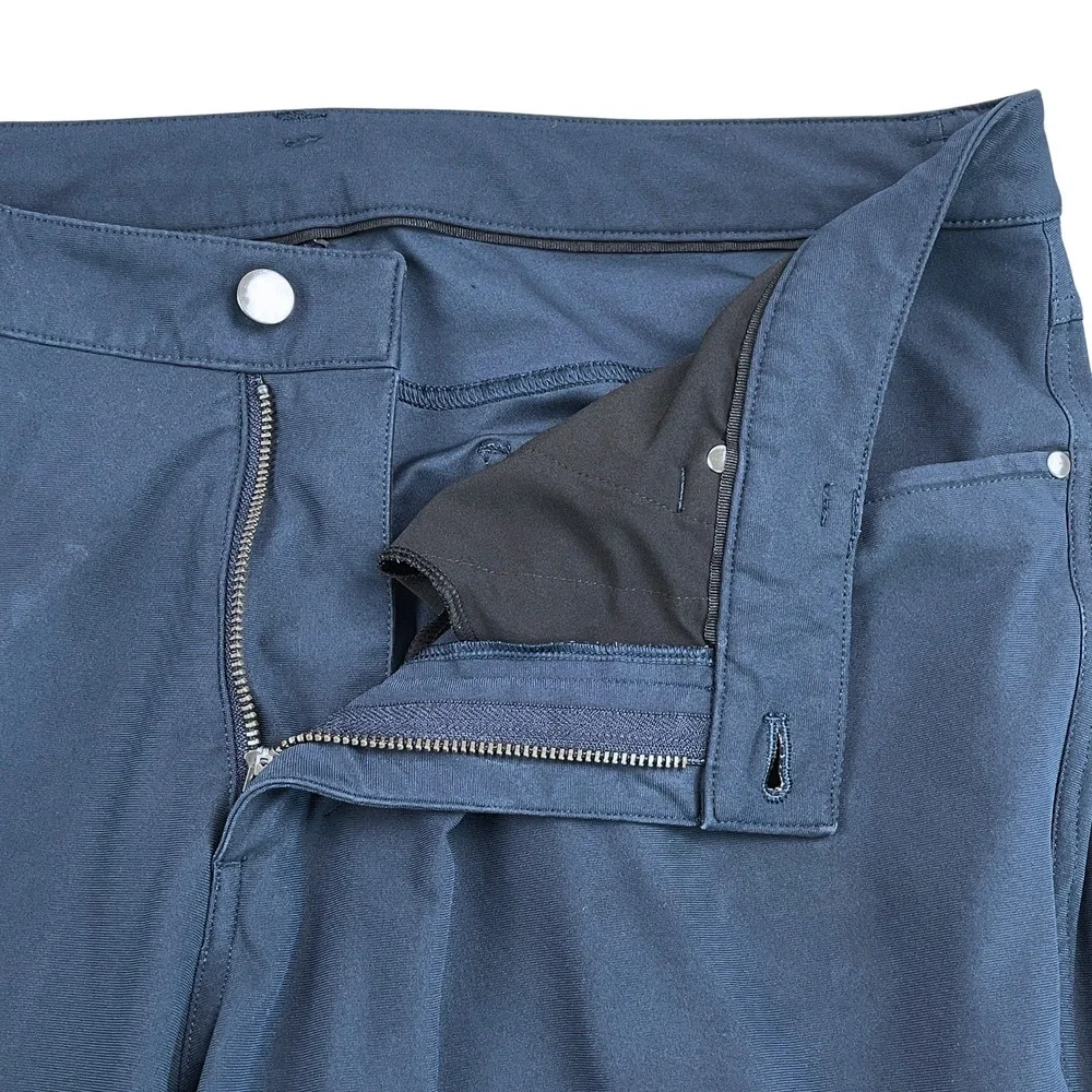 Lululemon ABC Pant Relaxed 36x33 Navy Warpstreme Travel 5 Pocket Stretch M5949S